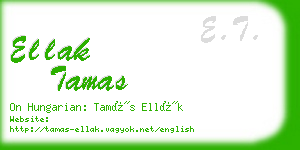 ellak tamas business card